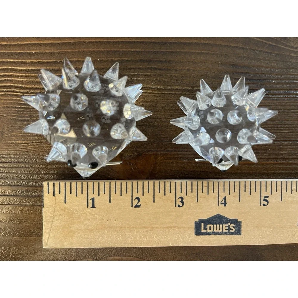 Swarovski Crystal Hedgehog Figurines-Set‎ of Two Mom and Baby w/Wire Whiskers